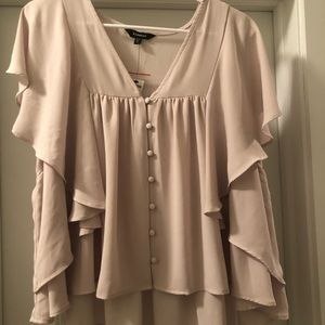 NWT Express Flutter Sleeve Blouse
